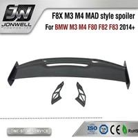 Spoiler Mobil Serat Karbon Gaya MAD untuk BMW F80 M3 F82 M4 2014+ Sayap Belakang