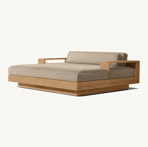Ensembles de mobilier de jardin <span class=keywords><strong>d</strong></span>'extérieur Sassanid, mobilier <span class=keywords><strong>d</strong></span>'extérieur de luxe pour hôtel, chaise longue double en teck de Cap-Vert - Product Image 1
