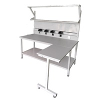 Banc de travail métallique robuste ESD pour atelier, laboratoire, réparation de téléphones et d'ordinateurs, ligne d'assemblage, 1200*750*1750MM, personnalisable