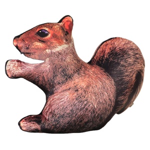 Peluche animal animation <span class=keywords><strong>sauvage</strong></span> en peluche, nouveau jouet écureuil, vente en gros, coussin personnalisé - Product Image 1