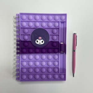 Bán buôn A5 xoắn ốc Silicone bong bóng căng thẳng cứu trợ máy tính xách tay với bút Kawaii Quỷ kuromi - Product Image 6