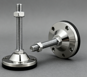 Nivelador de Patas Ajustable de Acero Inoxidable, Diámetro de la Tapa de 12 mm, Cabeza Hexagonal Cromada, Rosca Métrica - Product Image 2