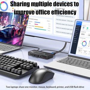 Justlink TYPE C Commutateur KVM 2x1 HDMI2.1 + DP1.4 avec 8K 60Hz 4K <span class=keywords><strong>144Hz</strong></span> Commutateur KVM <span class=keywords><strong>HDMI</strong></span> USB 2 ports Commutateur DP certifié Rohs - Product Image 5