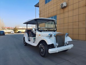 Voiture électrique vintage noire classique certifiée CE, vente directe d'usine, navette, bus touristique, chariot électrique pas cher à vendre - Product Image 2