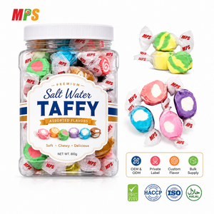 Caramelle OEM personalizzate confezionate singolarmente senza zucchero caramelle Gourmet Soft Fluff acqua salata Taffies - Product Image 1