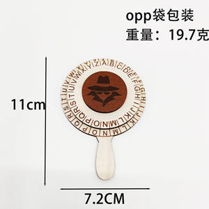 All-Ages Super Secret <strong>Spy</strong> and Detective Decoder Wheel Eco-Friendly Birch Wood DIY Home Decoration Gift for Christmas - Product Image 3