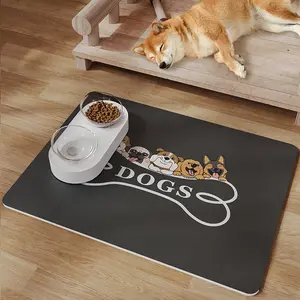 Pet Feeding Mat Dog Food Mats Use Diatomite Rubber Non Slip Absorbent Washable Replace Waterproof Silicon Cat Lick Mat