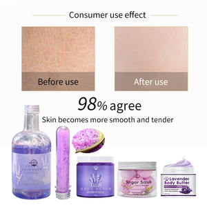 <span class=keywords><strong>Kit</strong></span> per la cura personale della serie profumata alla lavanda naturale scrub per il corpo e lavaggio e crema <span class=keywords><strong>Set</strong></span> da bagno per doccia <span class=keywords><strong>Set</strong></span> lenitivo per la cura del corpo - Product Image 2