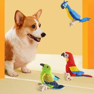 Factory Outlet Producto para mascotas Cuerda de algodón natural y PANA Squeaky Chew Bird Plush Dog Bit Toy - Product Image 6