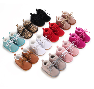 Bottes d'hiver en fourrure pour bébé, en cuir véritable, en daim, à franges, semelle en caoutchouc dur, chaussures chaudes, vente en gros, pour garçons et filles - Product Image 1