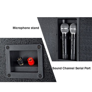 大型サウンド 15インチ 150W×2 アウトドア アクティブ プロフェッショナル ステージ ペア スピーカー サウンドシステム ワイヤレスマイク2本付き ステージパフォーマンス用 - Product Image 4