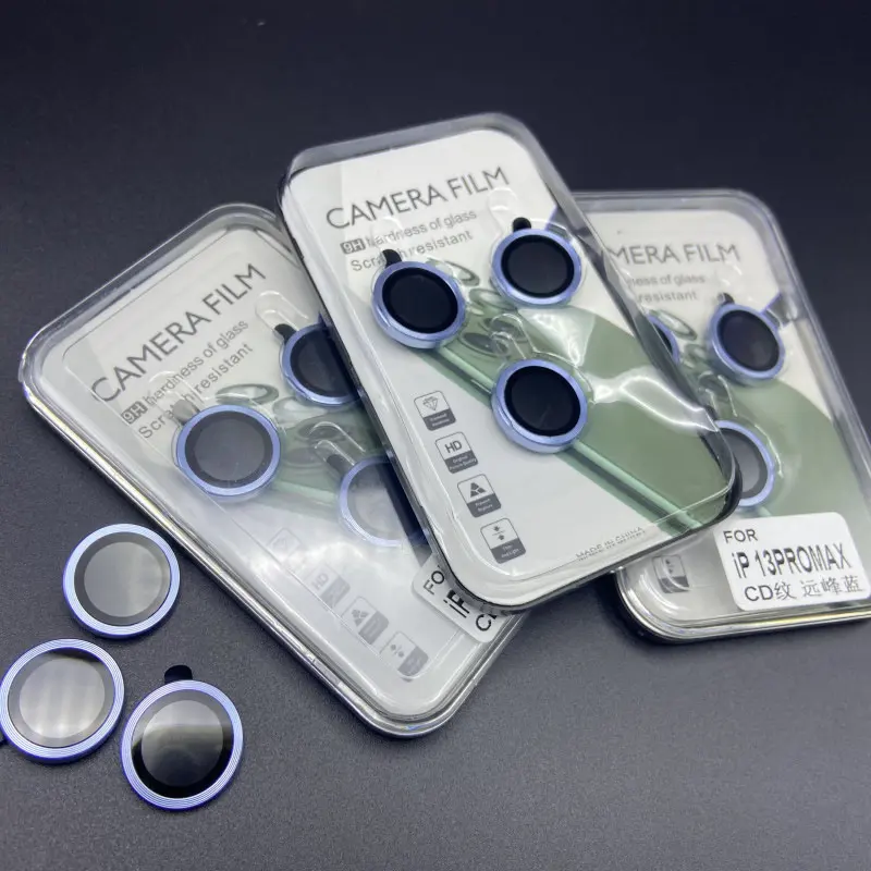 Para 13 12 Pro Max Camera Lens Protetores CD Textura Camera Ring Glass para Telefone 14 plus 13mini 14pro Protective Film
