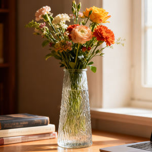 도매 모던 투명 유리 꽃병 인테리어 아트 데코 디자인 홈 웨딩 장식 유리 꽃병 - Product Image 6