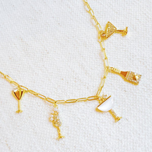 Collier multi-breloques « Longue vie à la joie » - Product Image 4