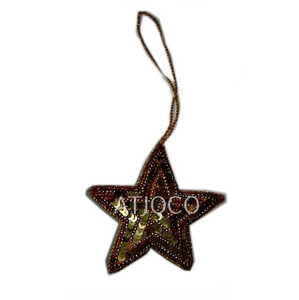 Atiqco Model 915 Metal Wire Glittering <b>Heart</b> Luxury X-Mas Hanging Eco-Friendly Modern Style Tree <b>Decoration</b> - Product Image 6