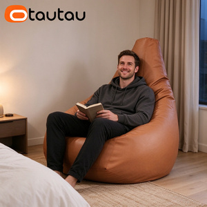 OTAUTAU Copertura per <span class=keywords><strong>Pouf</strong></span> in <span class=keywords><strong>Ecopelle</strong></span> per Bambini e Adulti, Modello DD172, Senza Imbottitura, da Acquistare Separatamente - Product Image 4