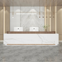 Mostrador de Recepción de Madera Moderno, Lujoso, Ecológico y Duradero, Estilo Nórdico, para Empresas u Hoteles