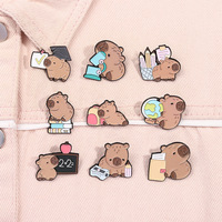 Cartoon-Capybara-förmiger Metall-Pin, Individuell Gestaltete Kreative Personalisierte Niedliche Kawaii-Anstecknadel, Großhandel, Hergestellt in Guangdong