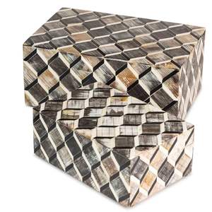 Boîte à bijoux de rangement en incrustation d'os faite à la main pour la décoration intérieure Boîtes de rangement de bijoux en corne et MDF de haute qualité Best-seller - Product Image 4