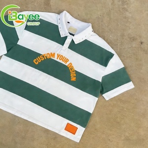 T-shirt Personalizzata con Strass 100% Cotone Pesante Streetwear da <span class=keywords><strong>Uomo</strong></span> <span class=keywords><strong>a</strong></span> <span class=keywords><strong>Righe</strong></span> Vestibilità Ampia <span class=keywords><strong>Polo</strong></span> con Bottoni per <span class=keywords><strong>Uomo</strong></span> - Product Image 3