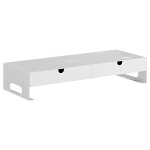 Support d'écran de bureau en métal avec tiroirs pour l'organisation du bureau - Product Image 1