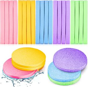 Éponges faciales compressées, éponge nettoyante <span class=keywords><strong>pour</strong></span> <span class=keywords><strong>le</strong></span> <span class=keywords><strong>visage</strong></span>, tampons démaquillants, éponge exfoliante ronde <span class=keywords><strong>pour</strong></span> femmes et filles - Product Image 1