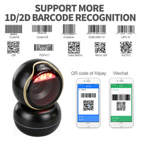Lector de Códigos QR YJFIRST 2D Omnidireccional con Escaneo Automático, Escáner de Código de Barras USB de Escritorio YJ-8053QY