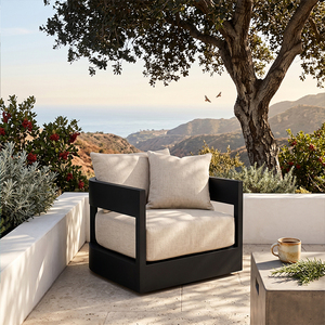 Ensemble <span class=keywords><strong>de</strong></span> canapés d'extérieur en aluminium, fauteuil pivotant moderne avec coussin imperméable pour <span class=keywords><strong>jardin</strong></span>, villa, meubles <span class=keywords><strong>de</strong></span> <span class=keywords><strong>jardin</strong></span> - Product Image 1