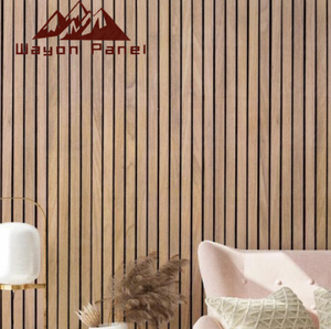 Wayon venta al por mayor MDF impermeable 3D ranura 3D paneles de rejilla de absorción de sonido para paredes interiores - Product Image 5