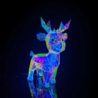 Feuille holographique prise USB polaire LED lumière magique arbre de noël salon accessoires de fête ornements de noël fleurs décoratives plantes