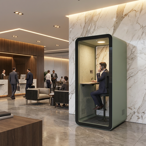 Cabina Acústica Minimalista para Reuniones UNIBOOTH, Cabina <span class=keywords><strong>de</strong></span> Oficina Insonorizada, Cabina <span class=keywords><strong>de</strong></span> Trabajo Ecológica y Privada para Estudio Creativo o Diseñador - Product Image 4