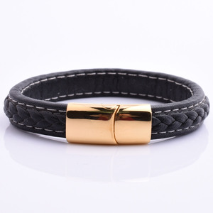 Bijoux <span class=keywords><strong>de</strong></span> mode Nouveaux accessoires <span class=keywords><strong>de</strong></span> Offre Spéciale Bracelet en cuir magnétique en acier inoxydable qualifié - Product Image 5