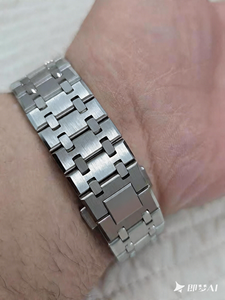 Correa <span class=keywords><strong>de</strong></span> <span class=keywords><strong>Reloj</strong></span> <span class=keywords><strong>de</strong></span> Acero Inoxidable, Correas <span class=keywords><strong>de</strong></span> <span class=keywords><strong>Reloj</strong></span> Duraderas para Audemar Piguets GA2100 2110 Royal Oaks 26mm - Product Image 5