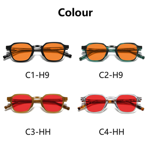 オレンジレンズアンチブルーライトメガネ,クラシック高品質アセテートフルフレームユニセックス眼鏡光学フレーム - Product Image 4