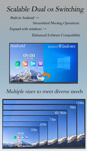 Tableau blanc interactif à écran tactile intelligent de 65 pouces avec écran tactile 20 points, 4K UHD, Android + Windows, usage éducatif - Product Image 4