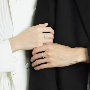South Wind Knows My Heart - Bagues en argent sterling S925 pour couple, modèle QL260, pour homme et femme, design de niche de luxe léger, vente en gros - Product Image 4