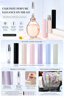 Flacon pulvérisateur de parfum vide de luxe en plastique de 5 ml, à fond rond, rechargeable, avec porte-clés, idéal pour les cadeaux et les voyages