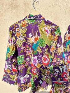 Conjunto de Pijama de Algodón Orgánico Indio Floral, Conjunto de Camisa y Pantalones, Ropa de Dormir Suave y Transpirable de Lujo Unisex - Product Image 5