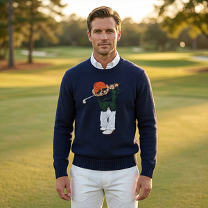 Pull en tricot personnalisé pour homme de qualité supérieure |   Esthétique Old Money |   100% Coton de Qualité |   Logo personnalisé OEM/ODM Faible MOQ Personnalisé - Product Image 2