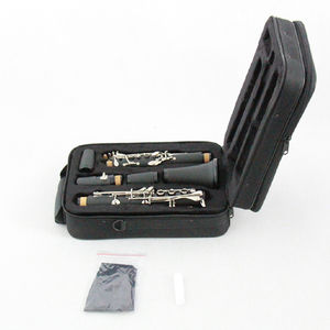 Venta caliente 17 Key 6 Anillos <span class=keywords><strong>Clarinete</strong></span> de estudiante con doble <span class=keywords><strong>barril</strong></span> Niquelado Cuerpo de goma dura BB Tono OEM <span class=keywords><strong>Clarinete</strong></span> de doble <span class=keywords><strong>barril</strong></span> - Product Image 6