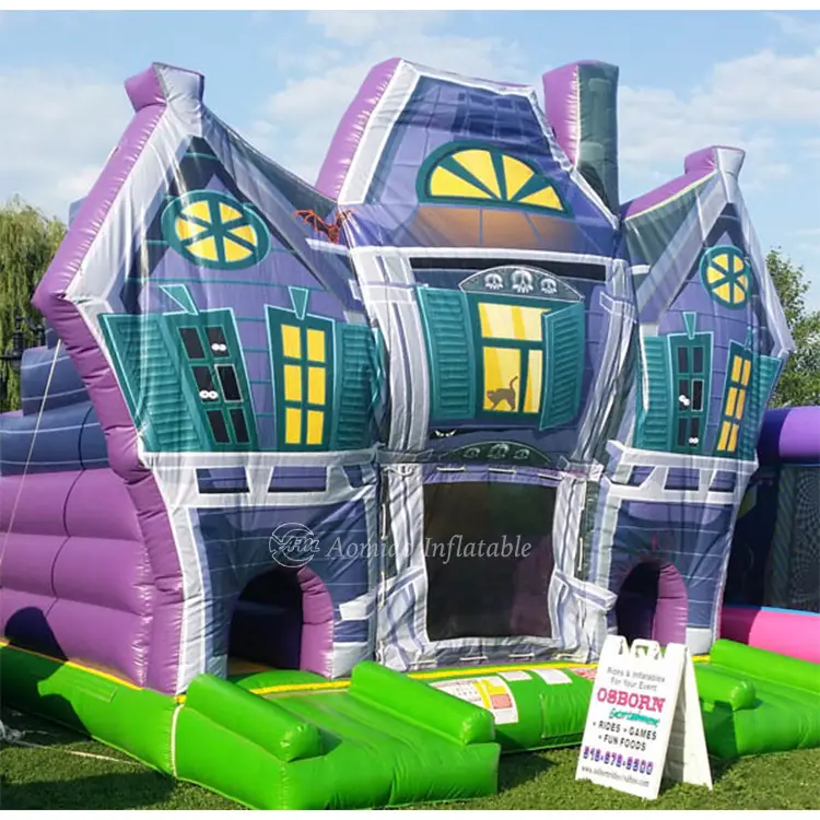 Casa embrujada gigante para halloween, hinchables de alquiler, gran oferta