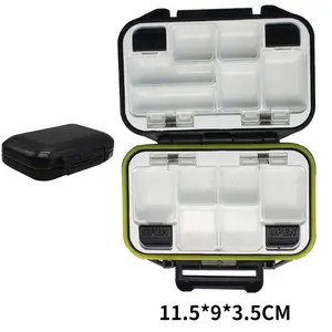 KM Fishing Tackle Box Waterproof Double Side Bait Lure Hooks Storage Boxes Carp Fly Fishing Accessories tool box