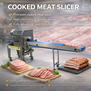 Machine de découpe et de division entièrement automatique pour viande cuite, machine à trancher la viande de dinde, machine à découper le bœuf et le <span class=keywords><strong>jambon</strong></span>, machine à trancher le fromage - Product Image 1
