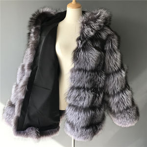 Супер теплые мужские зимние пальто 2020, Мужская Меховая куртка с длинным капюшоном на заказ, мужское зимнее пальто из натурального Лисьего меха - Product Image 6