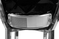 Grill Kamado moderne de haute qualité à motif diamant de 18 pouces - Fumoir en céramique et acier inoxydable de qualité supérieure avec allumage électronique tactile