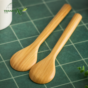 Juego de cuchara de bambú de esencia natural de alta calidad del proveedor para servir cocina/ensalada para restaurantes y hogares - Product Image 1