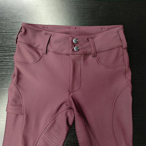 Pantalones de Montar para Mujer Rojos Reciclados de Alta Calidad, Leggings Ecuestres con Bolsillo - Product Image 6