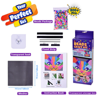 Juguete Educativo de Alta Calidad al por Mayor, Kit de Manualidades con Cuentas de Plástico Coloridas sin Plancha para Niñas y Niños