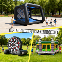 Jeux gonflables de paquet de carnaval de location commerciale fléchette de football frapper l'anneau Ross jeu pour les enfants et les adultes