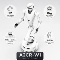 Robots Colaborativos Humanoides Hirobot A2CR-W1, Material Compuesto Metálico de Alta Resistencia, Software Personalizable, AC220V 700W, Uso Industrial